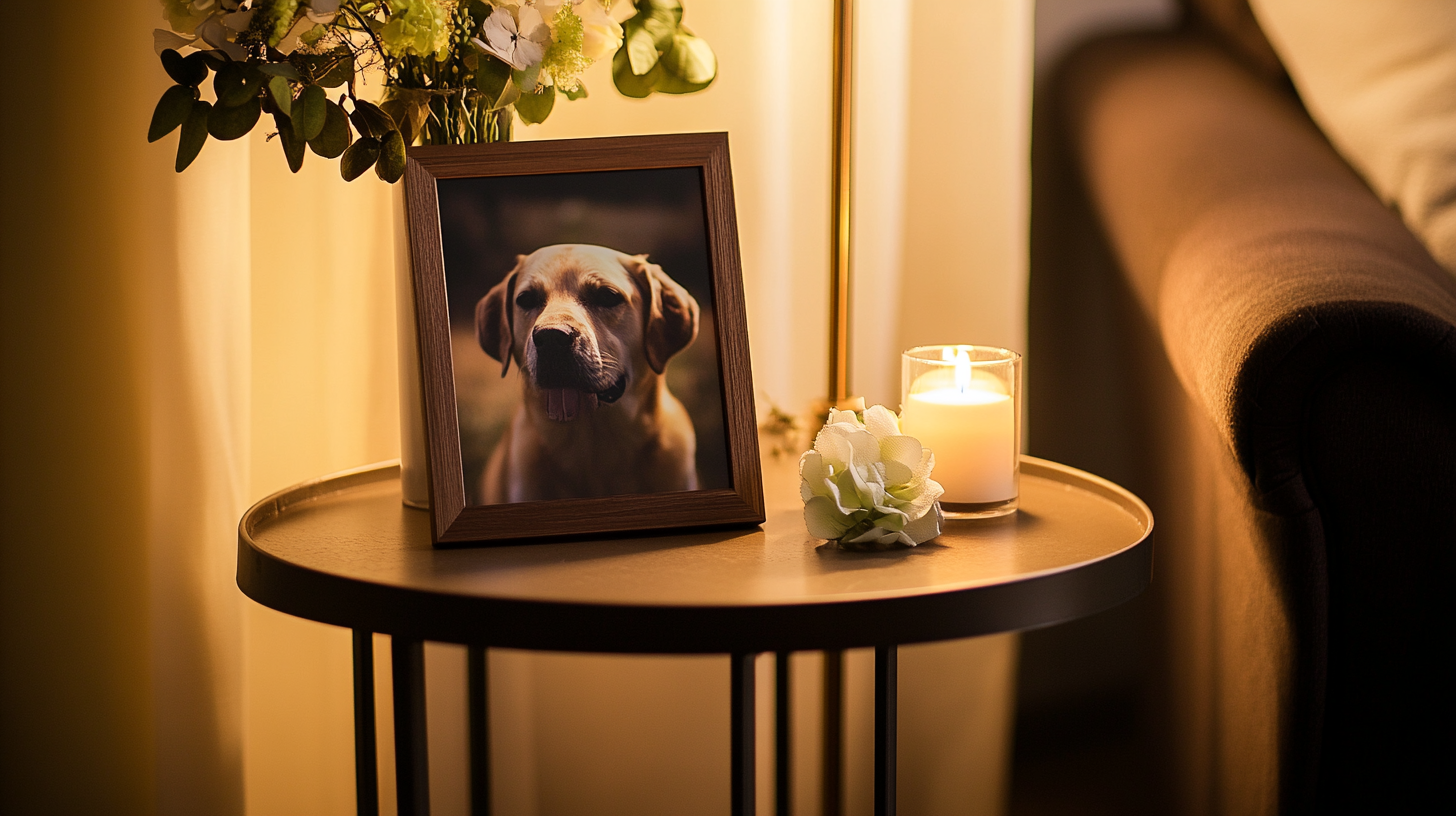 dog memorial picture frame