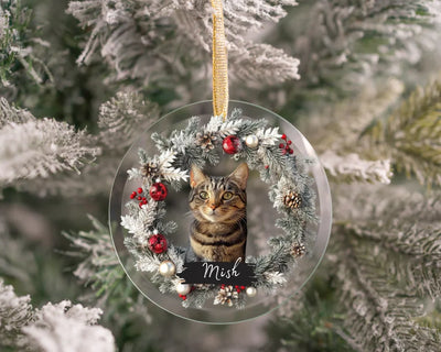 Round Glass Christmas Ornament 