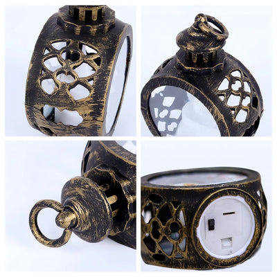 Custom winter lantern light with pet photo, snowflakes, and sympathy quote for memorial décor