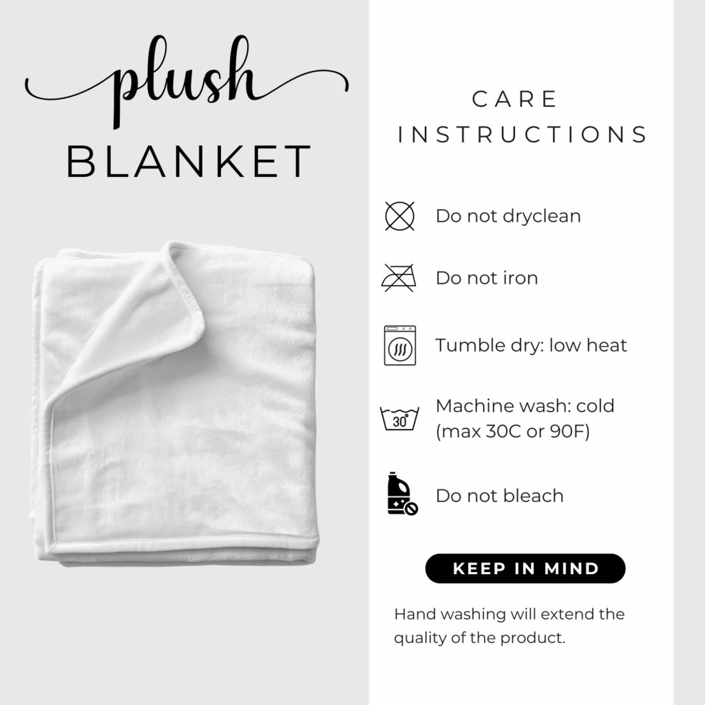 PlushBlanketCareInstructions