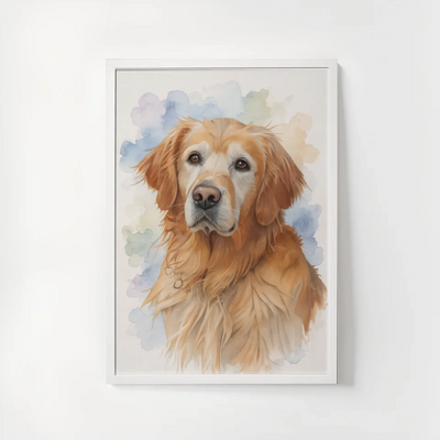 Dog or cat remembrance framed poster - Rainbow Bridge scene