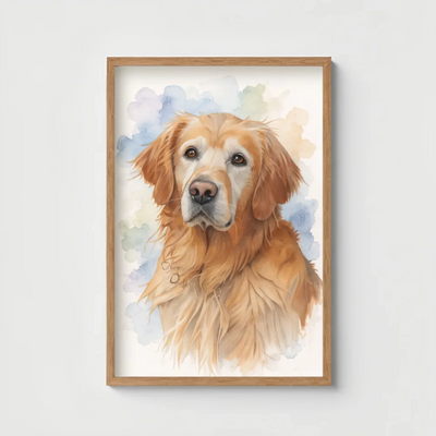 AI-generated custom photo pet memorial - framed Rainbow Bridge tribute