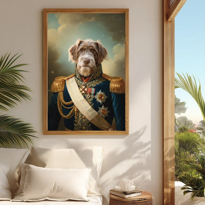 Personalized animal memorial poster - AI-generated Rainbow Bridge artwork