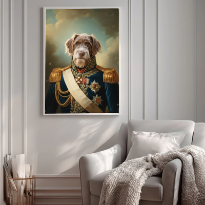 Framed pet loss gift - custom AI artwork with rainbow and pet photo