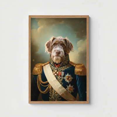 AI-generated custom photo pet memorial - framed Rainbow Bridge tribute