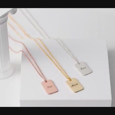 pet memorial bar necklace